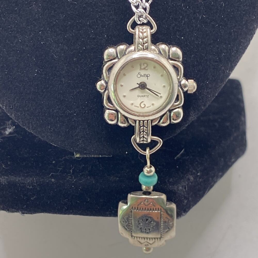 Womens Custom Beaded Necklace Watch Works New Battery Southwest Style
